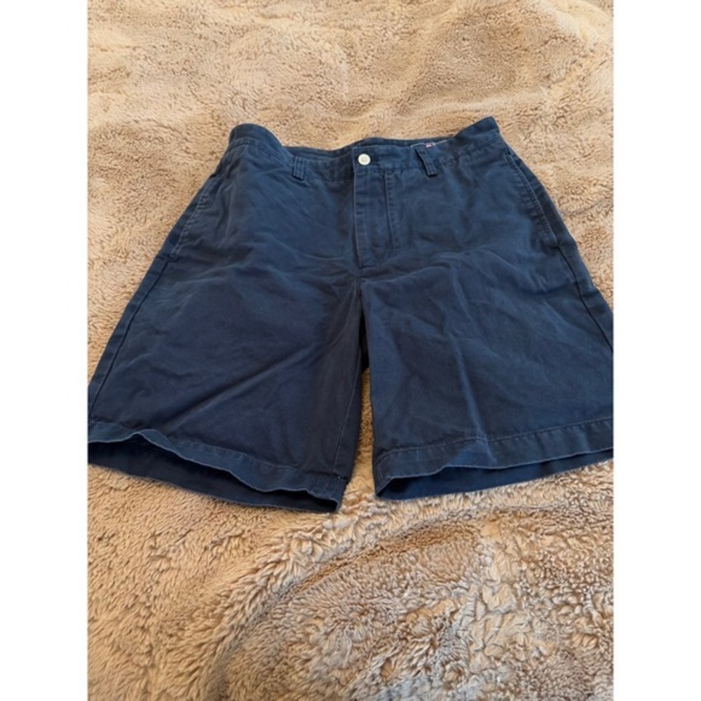Vineyard Vines Mens Navy Blue Chino Shorts 1H0017 Size 32 Cotton Twill Preppy